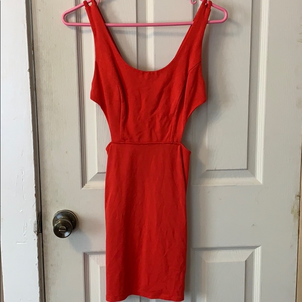 Red Cut Out Dress
